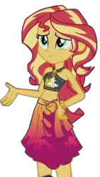 Size: 957x1701 | Tagged: safe, derpibooru import, edit, edited screencap, editor:jacksontormbaymaz, screencap, sunset shimmer, equestria girls, equestria girls series, g4, x marks the spot, background removed, bare shoulders, belly, belly button, bikini, bikini top, closed mouth, clothes, cute, cute smile, geode of empathy, grin, hand on hip, image, jewelry, magical geodes, midriff, my little pony equestria girls: better together, necklace, png, sarong, simple background, smiling, solo, swimsuit, teenager, transparent background, wrist cuff