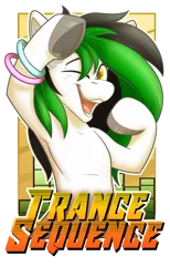 Size: 2160x3508 | Tagged: safe, artist:spoopy-abby, derpibooru import, oc, oc:trance sequence, unofficial characters only, earth pony, pony, badge, bust, con badge, glowstick, image, png, portrait, solo, text
