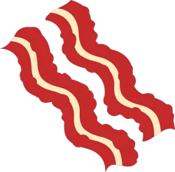 Size: 2915x2870 | Tagged: safe, derpibooru import, official, .svg available, bacon, cutie mark, cutie mark only, food, image, meat, no pony, png, ponymaker, simple background, the fabulous ponymaker, transparent background, vector