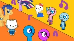 Size: 304x171 | Tagged: artist needed, safe, derpibooru import, flash sentry, twilight sparkle, twilight sparkle (alicorn), alicorn, cat, pegasus, pony, g4, twilight's kingdom, dear daniel, female, flashlight, hearing, hello kitty (character), horn, image, male, mare, music notes, my little pony, png, rainbow power, rainbow power call, shipping, stallion, straight