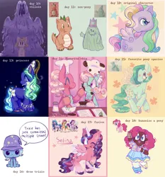 Size: 2000x2146 | Tagged: dead source, safe, artist:lemoocado, derpibooru import, izzy moonbow, pinkie pie, pipp petals, smooze, spike (g1), sunny starscout, trixie, bushwoolie, equestria girls, g1, g3, g4, g5, compilation, funko pop!, image, jpeg