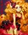 Size: 1628x2048 | Tagged: safe, artist:libbly_libby, derpibooru import, adagio dazzle, human, equestria girls, g4, big hair, breasts, cleavage, collar, curly hair, ear piercing, earring, extravagant, eyeshadow, faux feather, female, fingernails, gem, hair accessory, hairpin, image, jewelry, jpeg, lipstick, looking at you, makeup, mascara, nail polish, nails, name, piercing, pose, red nail polish, showgirl, showgirl outfit, smiling, smiling at you, yellow eyeshadow