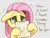 Size: 1585x1212 | Tagged: safe, artist:anonymous, derpibooru import, fluttershy, pegasus, pony, g4, dialogue, drawthread, female, floppy ears, image, implied anon, job application, mare, meme, offscreen character, png, requested art, simple background