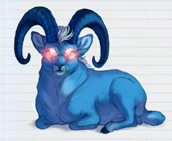 Size: 1600x1310 | Tagged: safe, artist:lopoddity, manebooru import, species:ram, species:sheep, g4, character:grogar, horns, image, jpeg, male, sitting, solo