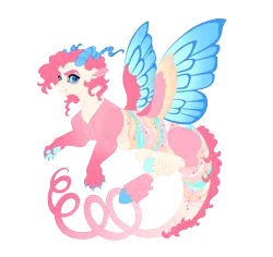 Size: 8700x8200 | Tagged: safe, artist:gigason, derpibooru import, discord, pinkie pie, oc, oc:pandamonium, draconequus, g4, absurd resolution, discopie, female, image, interspecies offspring, male, offspring, parent:discord, parent:pinkie pie, parents:discopie, png, shipping, simple background, solo, straight, transparent background