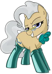 Size: 1076x1518 | Tagged: safe, artist:superderpybot, derpibooru import, mayor mare, earth pony, pony, g4, bedroom eyes, clothes, digital art, female, fetish, glasses, grin, image, latex, latex fetish, latex socks, lidded eyes, mare, milf, png, rubber, rubber boots, simple background, smiling, socks, solo, solo female, transparent background, white background