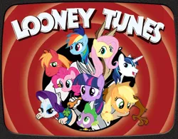 Size: 850x664 | Tagged: artist needed, source needed, safe, derpibooru import, edit, applejack, big mcintosh, fluttershy, pinkie pie, rainbow dash, rarity, shining armor, spike, twilight sparkle, dragon, earth pony, pegasus, pony, unicorn, g4, brother and sister, bugs bunny, crossover, daffy duck, female, foghorn leghorn, group, horn, image, looney tunes, male, mane seven, mane six, mare, merrie melodies, png, porky pig, road runner, siblings, stallion, sylvester, taz the tasmanian devil, tweety bird, wile e coyote