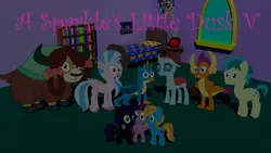 Size: 1920x1080 | Tagged: safe, artist:roman-santos, derpibooru import, gallus, ocellus, sandbar, silverstream, smolder, twilight sparkle, yona, oc, oc:nyx, alicorn, g4, dusk shine, image, png, rule 63, student six