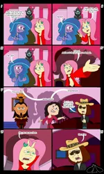 Size: 2012x3354 | Tagged: safe, derpibooru import, fluttershy, izzy moonbow, human, lich, undead, equestria girls, g4, g5, adventure time, avatar: the last airbender, comic, disney, dross, dross rotzank, drossrotzank, humanized, image, jpeg, mother gothel, ozai, tangled (disney), the simpsons