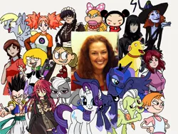 Size: 1024x768 | Tagged: safe, artist:melodiousnocturne24, derpibooru import, derpy hooves, granny smith, princess luna, rarity, alicorn, earth pony, human, pegasus, pony, unicorn, g4, alexis thi dang, being ian, black lagoon, death note, dragon ball, dragon ball z, ed edd n eddy, female, fllay allster, gotenks, gundam seed, heloise, horn, image, irl, irl human, jimmy two-shoes, jpeg, koopalings, littlest pet shop, madoi iroaya, mare, martha lorraine, martha speaks, megaman nt warrior, naomi misora, nazz, pepper clark, photo, pucca, roberta, sandi crocker, scary godmother, shakugan no shana, shana, super mario, tabitha st. germain, transformers armada, voice actor joke, wendy o. koopa