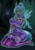 Size: 2480x3508 | Tagged: suggestive, artist:爱玩的村长, derpibooru import, queen chrysalis, anthro, changeling, changeling queen, g4, blushing, bow, breasts, busty queen chrysalis, choker, clothes, female, image, jpeg, lipstick