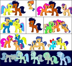 Size: 1956x1814 | Tagged: safe, artist:tobyandmavisforever, derpibooru import, aunt holiday, auntie lofty, first base, flash sentry, scootaloo, oc, oc:cindy, oc:flame barrier, oc:noble shield, oc:orange sherbet, earth pony, pegasus, pony, pony creator, g4, adorabase, colt, cute, cutealoo, diasentres, female, filly, foal, image, male, mare, orange bros, png, stallion