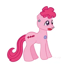 Size: 1518x1453 | Tagged: safe, artist:norsoyt, derpibooru import, pinkie pie, earth pony, pony, g4, drawing, ear piercing, female to male, gauges, image, ms paint, nonbinary, nose piercing, nose ring, piercing, png, pronouns, pronouns button, rule 63, scar, simple background, solo, surgery scar, top scars, trans pinkie pie, transgender, transgender male, transmasculine, white background