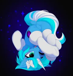 Size: 3671x3831 | Tagged: suggestive, alternate version, artist:empress-twilight, derpibooru import, oc, oc:tresha fluorescent, pony, unicorn, ;p, alternate character, blushing, both cutie marks, bubble butt, butt, chest fluff, clothes, commission, dock, dock fluff, ear fluff, eyebrows, eyelashes, featureless crotch, female, gradient background, high res, horn, image, leg fluff, mare, one eye closed, plot, png, smiling, socks, solo, solo female, sparkles, tail, tail aside, thick eyelashes, three-quarter view, tongue out, underhoof, unicorn oc, upside down, ych result