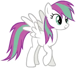 Size: 619x553 | Tagged: source needed, safe, artist:durpy, artist:milliethemylittleponyfan2002, derpibooru import, blossomforth, pegasus, pony, series:evolution of rainbow dash, g4, adoraforth, adult blank flank, base used, blank flank, blind bag, closed mouth, cute, female, image, mare, pixel-crisp art, png, raised hoof, simple background, smiling, solo, toy, white background