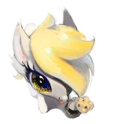Size: 1499x1645 | Tagged: safe, artist:unclechai, derpibooru import, derpy hooves, pegasus, pony, g4, basket, cute, female, food, image, looking at you, mare, muffin, png, raised hoof, shadow, simple background, solo, spread wings, tongue out, weird, white background, wings