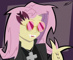 Size: 5500x4500 | Tagged: safe, artist:pres_marshmellow, derpibooru import, fluttershy, bat, bat pony, human, g4, bat ponified, flutterbat, image, ozzy osbourne, png, race swap, tattoo