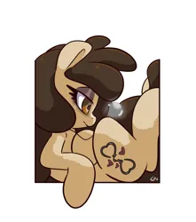 Size: 1856x2100 | Tagged: safe, artist:lou, derpibooru import, oc, oc:louvely, unofficial characters only, earth pony, pony, female, image, jewelry, lidded eyes, looking at something, mare, necklace, png, simple background, solo, white background