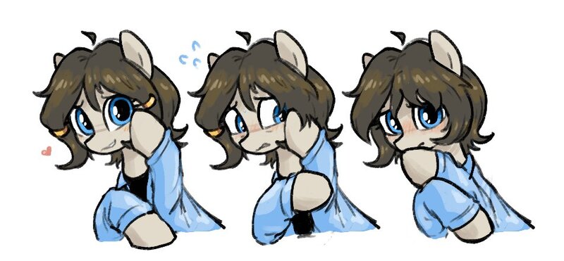 Size: 952x441 | Tagged: safe, artist:plunger, derpibooru import, oc, unofficial characters only, earth pony, pony, blushing, clothes, female, image, jpeg, mare, solo