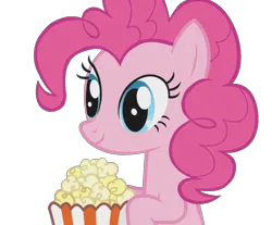 Size: 1131x937 | Tagged: safe, derpibooru import, edit, edited screencap, screencap, pinkie pie, earth pony, pony, applebuck season, g4, background removed, food, image, my little pony, not a vector, png, popcorn, popcorn bucket, simple background, solo, transparent background