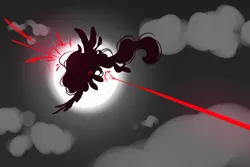 Size: 1500x1000 | Tagged: semi-grimdark, artist:nava_chendler, derpibooru import, oc, oc:navachendler, unofficial characters only, pegasus, pony, bullet, feathered wings, female, feral, heart, image, long hair, long mane, long tail, magenta eyes, png, shot, solo, tail, wings