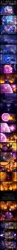 Size: 1300x18676 | Tagged: grimdark, artist:wintergleam, derpibooru import, lightning dust, nurse redheart, princess celestia, princess luna, rainbow dash, twilight sparkle, twilight sparkle (alicorn), oc, oc:snowberry, alicorn, earth pony, pegasus, pony, comic:beyond the frozen north, g4, 3d, armor, blast, castle, chain, chandelier, chase, comic, crying, death, dialogue, empty eyes, fight, fire, flag of equestria, flying, force field, glow, glowing eyes, gun, hanging (by neck), hoof on shoulder, ice, image, indoors, injured, machine gun, magic, magic blast, missing wing, onomatopoeia, png, royal guard armor, sleeping, source filmmaker, spread wings, taunting, telekinesis, text, weapon, wings