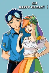 Size: 1080x1631 | Tagged: safe, artist:artemis5927, derpibooru import, rainbow dash, soarin', human, g4, female, human coloration, humanized, image, jpeg, male, royal wedding, shipping, soarindash, straight