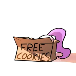 Size: 1280x1280 | Tagged: safe, artist:theuser, derpibooru import, princess celestia, alicorn, pony, series:daily celestia, g4, box, image, pink-mane celestia, png, pony in a box, simple background, solo, white background