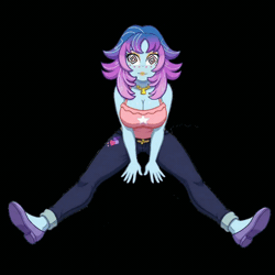Size: 560x560 | Tagged: safe, artist:skystarcute, derpibooru import, odessa evensong, equestria girls, g4, g5, my little pony: tell your tale, gif, humor, image, mareada