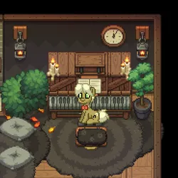 Size: 370x370 | Tagged: safe, artist:toastypk, derpibooru import, frederic horseshoepin, earth pony, pony, pony town, g4, image, male, musical instrument, piano, pixel art, png, pony town events, sitting, solo, sprite, stallion
