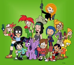 Size: 900x793 | Tagged: safe, artist:jbwarner86, derpibooru import, twilight sparkle, twilight sparkle (alicorn), alicorn, human, pony, g4, american dad, bob's burgers, candace flynn, cloudy with a chance of meatballs, coraline, coraline jones, crossover, female, foster's home for imaginary friends, frankie foster, gravity falls, hayley smith, image, jpeg, kim possible, kim possible (character), lilo and stitch, lilo pelekai, lisa simpson, mabel pines, may (pokémon), phineas and ferb, pokémon, sam sparks, the simpsons, tina belcher, vanellope von schweetz, wreck-it ralph