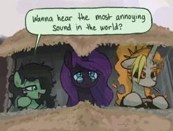 Size: 852x643 | Tagged: safe, artist:plunger, derpibooru import, oc, oc:anonmare, oc:dyx, oc:nyx, unofficial characters only, alicorn, earth pony, pony, unicorn, car, cigarette, dumb and dumber, glasses, horn, image, png, smoking