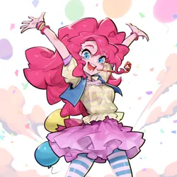 Size: 2000x2000 | Tagged: safe, artist:ptcrow, derpibooru import, pinkie pie, human, g4, digital art, image, jpeg