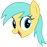 Size: 47x47 | Tagged: safe, artist:bluemeganium, ponerpics import, sunshower raindrops, pegasus, pony, cute, emoji, female, happy, image, looking at you, mare, open mouth, png, simple background, smiling, transparent background