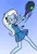 Size: 848x1240 | Tagged: safe, artist:crystalinecodexr, derpibooru import, trixie, equestria girls, g4, gradient background, grin, image, no pupils, png, smiling, solo, sports, tennis