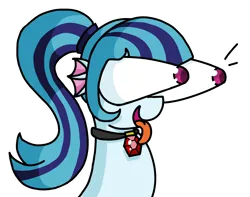 Size: 1192x937 | Tagged: safe, artist:starbounce, derpibooru import, sonata dusk, pony, g4, abstract background, awooga, booba, ear fins, female, fins, gem, image, jewelry, mare, necklace, outline, png, simple background, siren gem, solo, tongue out, transparent background, white outline