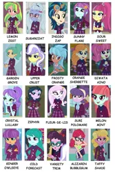 Size: 720x1081 | Tagged: safe, alizarin bubblegum, cold forecast, crystal lullaby, diwata aino, fleur de lis, frosty orange, garden grove, ginger owlseye, indigo zap, lemon zest, melon mint, orange sherbette, sour sweet, sugarcoat, sunny flare, suri polomare, taffy shade, upper crust, varsity trim, zephyr, human, equestria girls, friendship games, background human, clothes, crystal prep academy, crystal prep academy students, crystal prep academy uniform, crystal prep shadowbolts, cute, female, females only, image, jpeg, school uniform