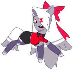 Size: 1897x1827 | Tagged: safe, derpibooru import, zipp storm, g5, my little pony: tell your tale, bow, hair bow, hazbin hotel, hellaverse, image, png, vaggi, vaggie
