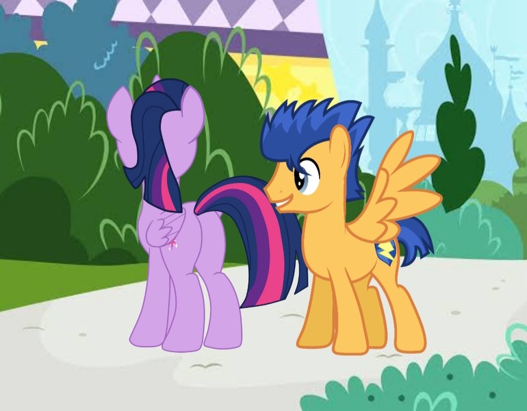 Size: 1012x789 | Tagged: safe, artist:gmaplay, artist:paulysentry, artist:starboi64, derpibooru import, flash sentry, twilight sparkle, twilight sparkle (alicorn), alicorn, pegasus, pony, g4, butt, canterlot, canterlot castle, canterlot gardens, cropped, female, flashlight, image, jpeg, male, male and female, mare, plot, shipping, spreading, stallion, straight, twibutt