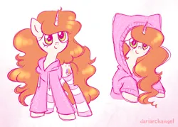Size: 2560x1828 | Tagged: safe, artist:dariarchangel, derpibooru import, oc, oc:dariarchangel, ponified, pony oc, unofficial characters only, pony, unicorn, g4, abstract background, bust, c:, clothes, cute, cute smile, female, female oc, full body, ginger hair, ginger mane, green eyes, hood, hoodie, horn, horn ring, image, jewelry, mare, mare oc, mixed media, ocbetes, orange hair, orange mane, pale coat, png, ponified artist, ponysona, portrait, ring, smiling, socks, solo, standing, striped socks, unicorn oc, weapons-grade cute, wedding ring