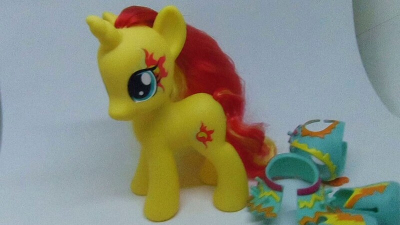 Size: 1280x720 | Tagged: safe, derpibooru import, sunset shimmer, pony, unicorn, equestria girls, g4, brushable, female, horn, image, irl, jpeg, mare, photo, solo, toy