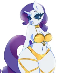 Size: 2100x2100 | Tagged: suggestive, artist:velveteenie, derpibooru import, rarity, anthro, unicorn, g4, bedroom eyes, belly, belly button, big breasts, bra, breasts, busty rarity, choker, cleavage, clothes, female, grin, high res, horn, image, looking at you, panties, png, rarihips, simple background, smiling, smiling at you, solo, solo female, thighs, thunder thighs, underwear, white background, wide hips