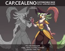Size: 1149x905 | Tagged: safe, artist:playfurry, derpibooru import, captain celaeno, g4, my little pony: the movie, base, concave belly, customization, hat, image, jpeg, open mouth, pirate, pirate hat, slender, thin