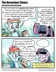 Size: 1280x1645 | Tagged: safe, artist:pony-berserker, derpibooru import, rainbow dash, twilight sparkle, twilight sparkle (alicorn), alicorn, g4, comic, conspiracy dash, conspiracy theory, image, implied alex jones, implied crystal ponies, implied griffons, implied king sombra, png, pony-berserker's twitter sketches, pony-berserker's twitter sketches (2026)