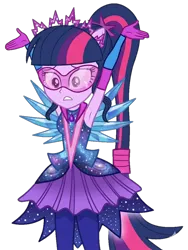 Size: 802x1069 | Tagged: safe, derpibooru import, edit, twilight sparkle, g4, armpits, arms in the air, clothes, crystal guardian, crystal wings, dress, image, png, sci twi, simple background, sleeveless, sleeveless dress, transparent background, vector, viewfinder, wings