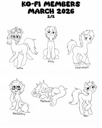 Size: 1638x2048 | Tagged: safe, artist:glompsalot, derpibooru import, oc, unofficial characters only, earth pony, pony, unicorn, black and white, clothes, female, goggles, goggles on head, grayscale, hoodie, horn, image, jpeg, ko-fi, looking at you, lying down, male, mare, monochrome, open mouth, open smile, prone, simple background, sleeping, smiling, smiling at you, stallion, unshorn fetlocks, white background