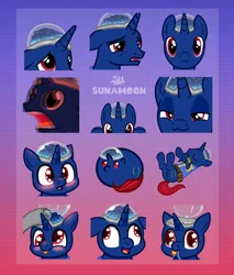 Size: 850x1000 | Tagged: safe, artist:sunamoonmlp, derpibooru import, oc, oc:bit shift, unofficial characters only, pony, unicorn, g4, :3, :p, accessory, bean pony, blushing, brain, brainless, clothes, commission, dead, derp, drool, emoji, emotes, eyes closed, frown, gradient background, horn, image, lidded eyes, looking at you, lying down, male, on back, open mouth, organs, peeking, png, scared, screaming, silly, silly pony, smiling, smirk, smug, solo, stallion, starry eyes, tired, tongue out, underhoof, wingding eyes