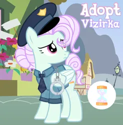 Size: 2086x2120 | Tagged: safe, artist:vi45, derpibooru import, oc, pegasus, pony, clothes, cuffs, female, image, mare, png, police uniform, quadrupedal, solo