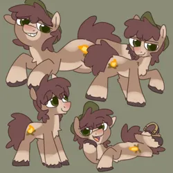 Size: 1200x1200 | Tagged: safe, artist:puppie, derpibooru import, oc, oc:inferno fusillade, unofficial characters only, earth pony, pony, clothes, eye clipping through hair, eyebrows, eyebrows visible through hair, frog (hoof), hat, hoof shoes, horseshoes, image, male, nose blush, png, simple background, solo, stallion, underhoof, unshorn fetlocks
