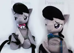 Size: 1280x917 | Tagged: safe, artist:lemonkylie, derpibooru import, octavia melody, pony, g4, backpack, image, irl, jpeg, photo, plushie